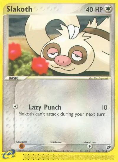 Slakoth, Pokémon card