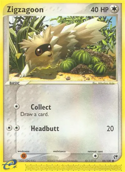 Zigzagoon, Pokémon card