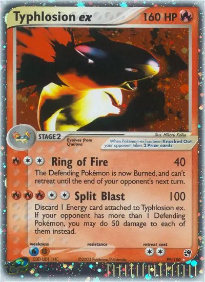 Typhlosion ex, Pokémon card