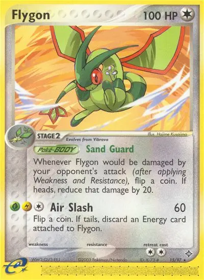 Flygon, Pokémon card