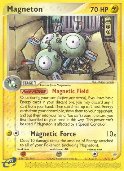 Magneton, Pokémon card