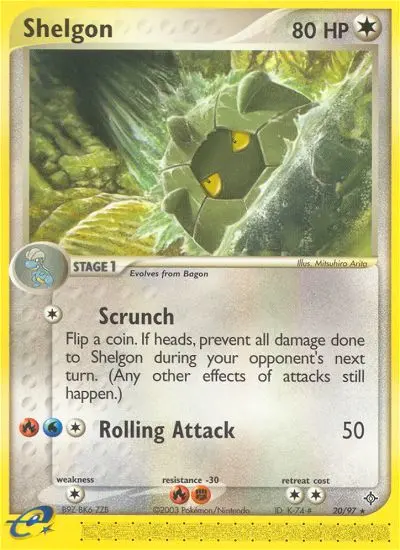 Shelgon, Pokémon card