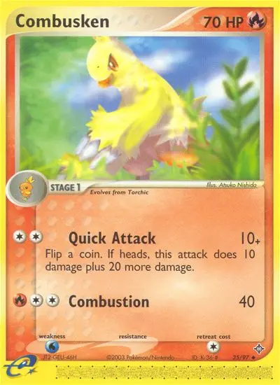Combusken, Pokémon card