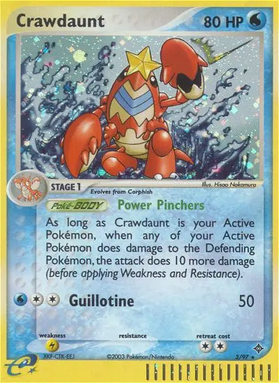 Crawdaunt, Pokémon card