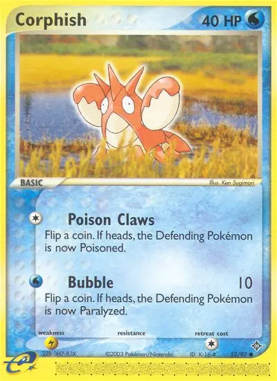 Corphish, Pokémon card