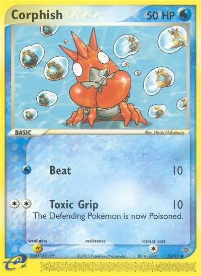 Corphish, Pokémon card