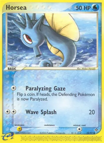 Horsea, Pokémon card