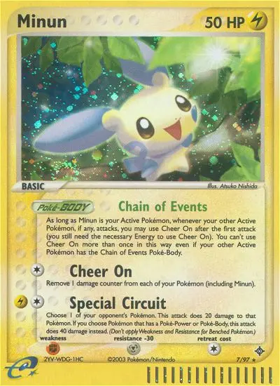 Minun, Pokémon card