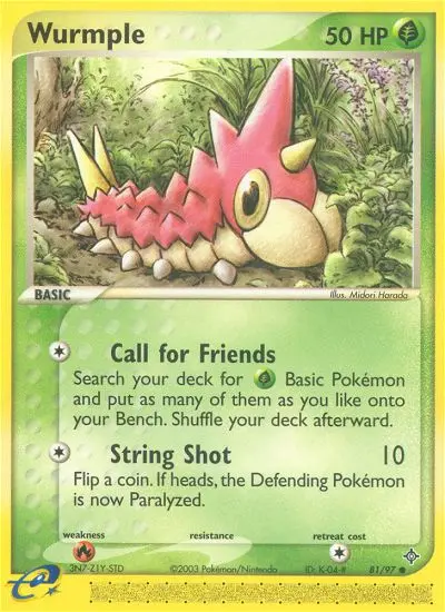 Wurmple, Pokémon card