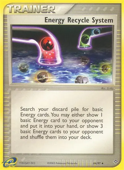 Energy Recycle System, Pokémon card