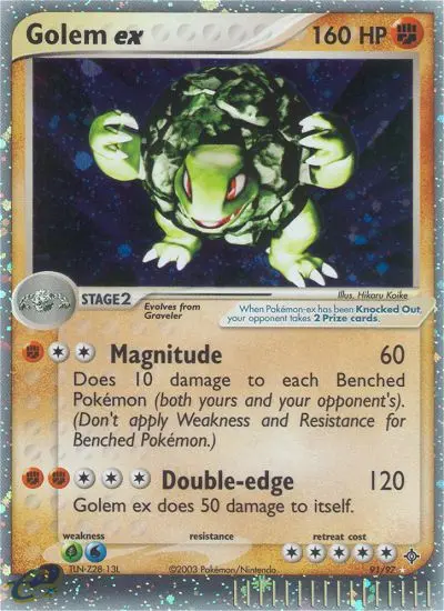 Golem ex, Pokémon card
