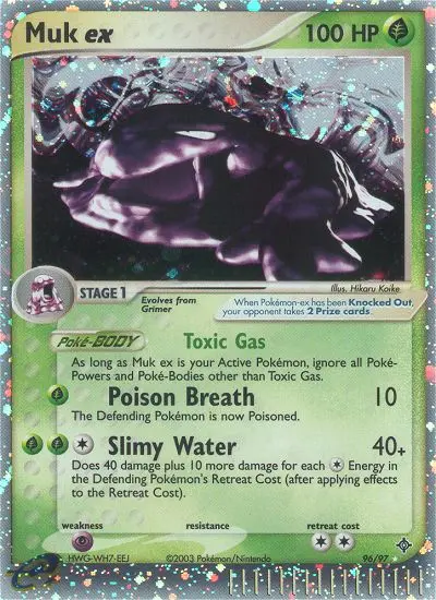 Muk ex, Pokémon card