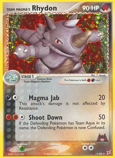 Team Magma's Rhydon, Pokémon card