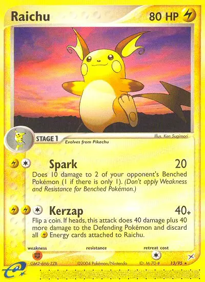 Raichu, Pokémon card