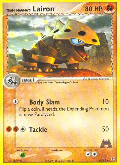 Team Magma's Lairon, Pokémon card