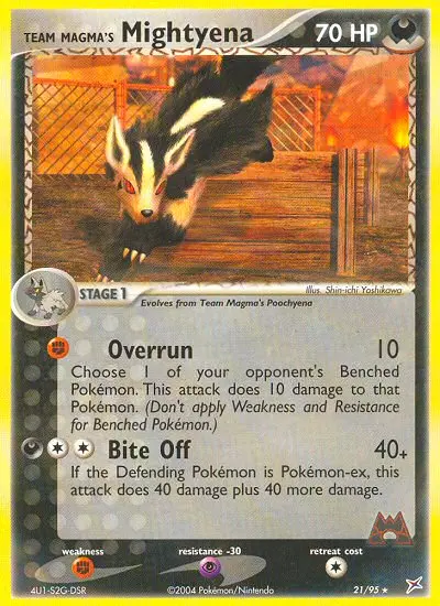 Team Magma's Mightyena, Pokémon card