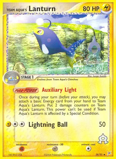 Team Aqua's Lanturn, Pokémon card