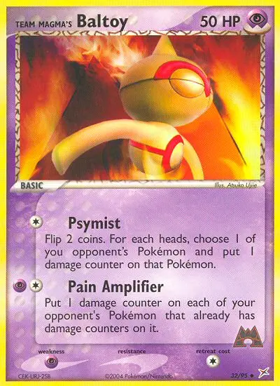 Team Magma's Baltoy, Pokémon card
