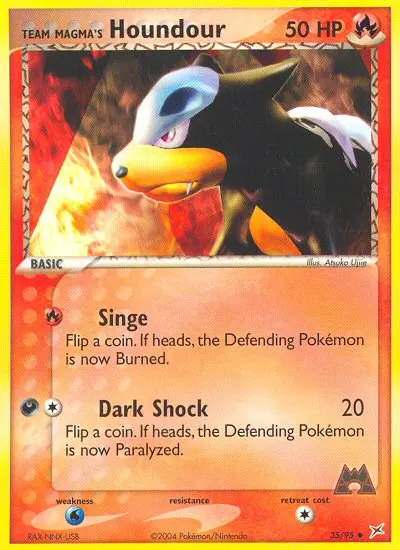 Team Magma's Houndour, Pokémon card