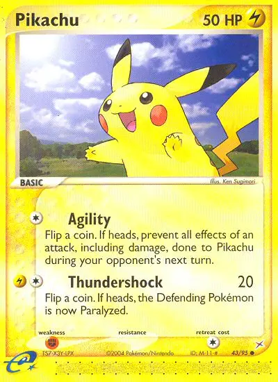 Pikachu, Pokémon card