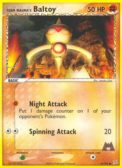 Team Magma's Baltoy, Pokémon card