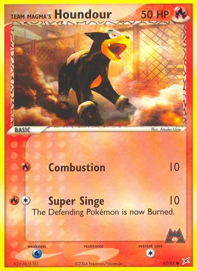 Team Magma's Houndour, Pokémon card