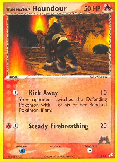 Team Magma's Houndour, Pokémon card