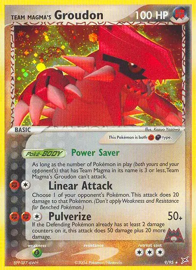 Team Magma's Groudon, Pokémon card