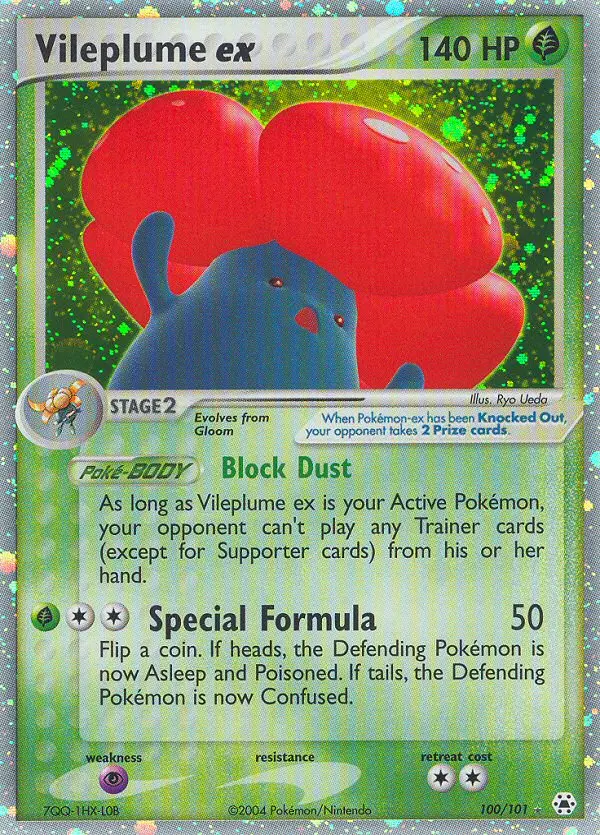 Vileplume ex, Pokémon card