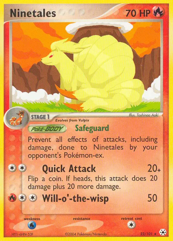 Ninetales, Pokémon card
