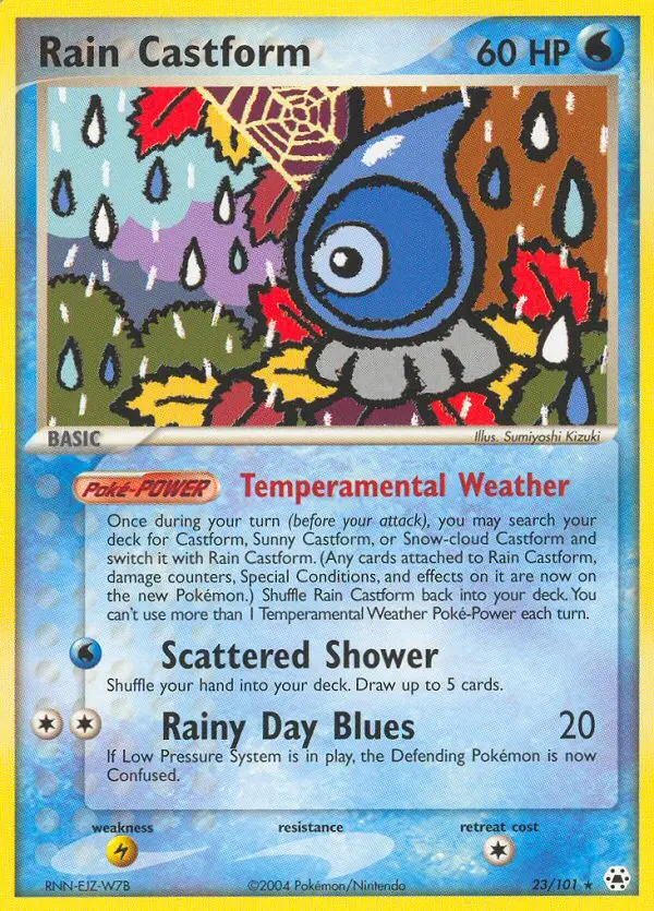 Rain Castform, Pokémon card