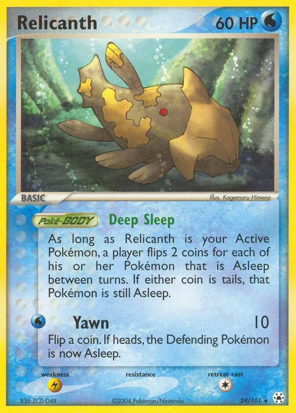 Relicanth, Pokémon card