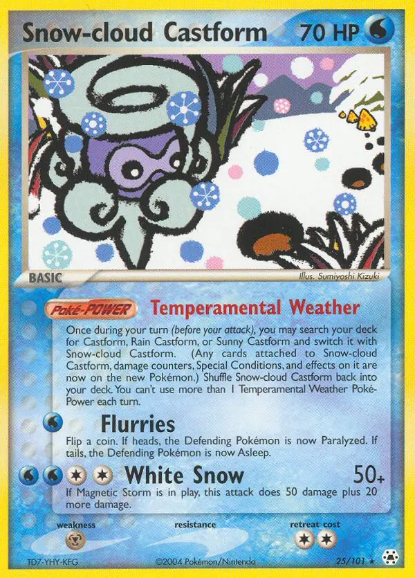 Snow-cloud Castform, Pokémon card