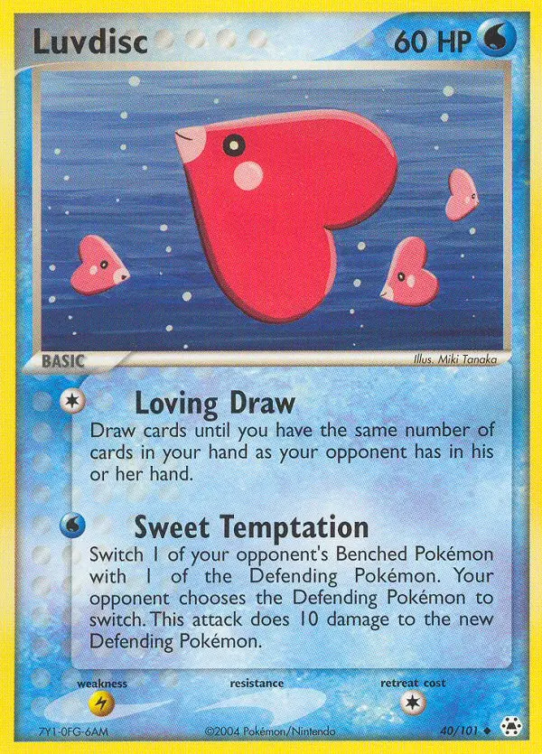 Luvdisc, Pokémon card