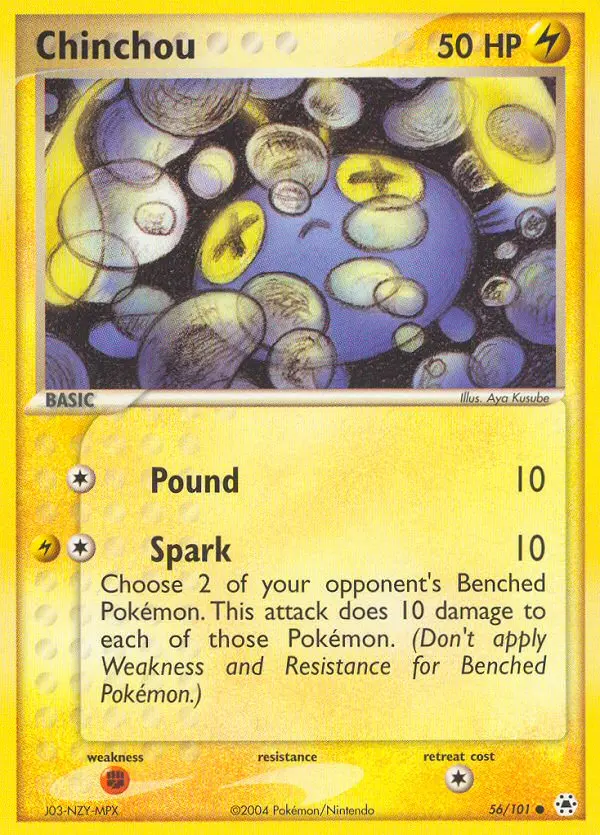 Chinchou, Pokémon card