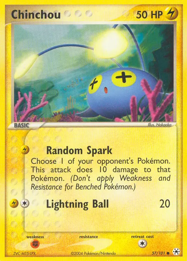 Chinchou, Pokémon card