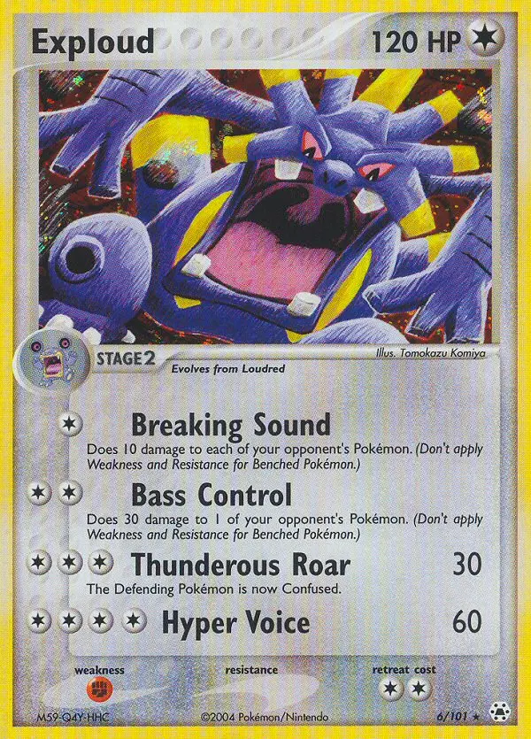 Exploud, Pokémon card