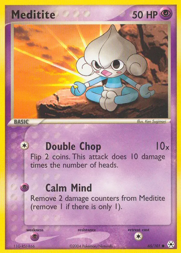 Meditite, Pokémon card