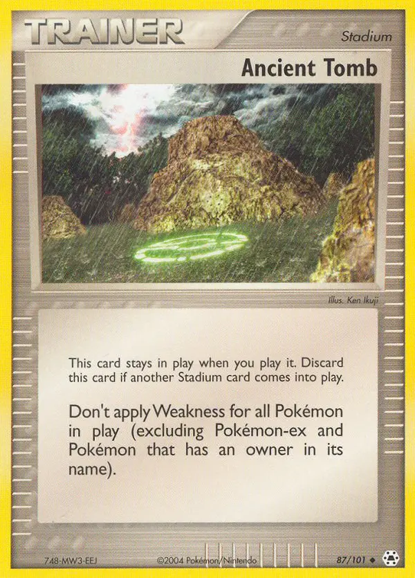 Ancient Tomb, Pokémon card