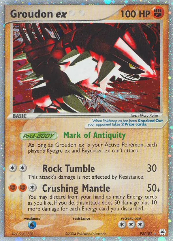 Groudon ex, Pokémon card