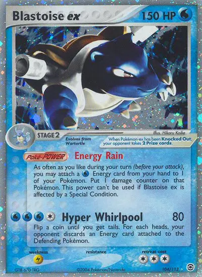 Blastoise ex, Pokémon card