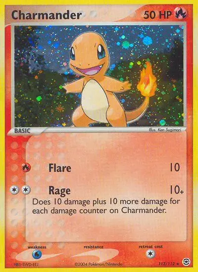Charmander, Pokémon card