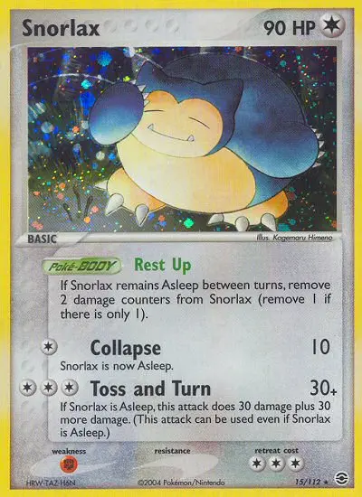 Snorlax, Pokémon card