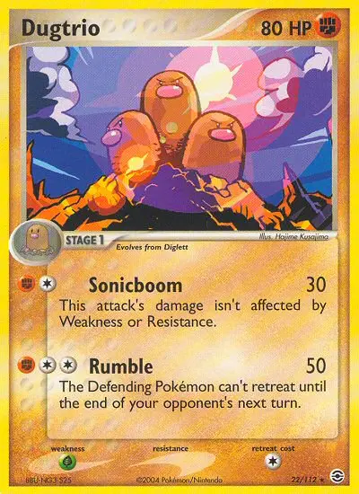 Dugtrio, Pokémon card