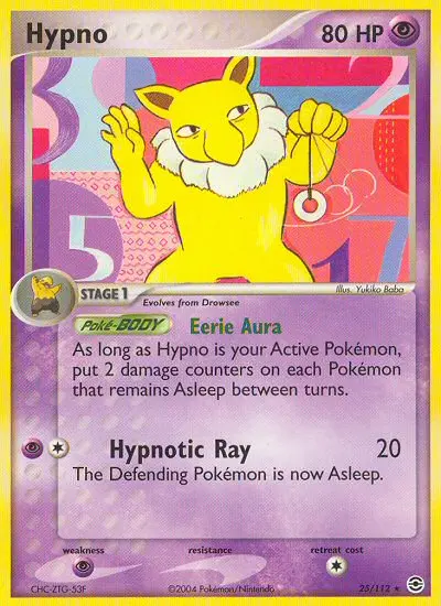 Hypno, Pokémon card