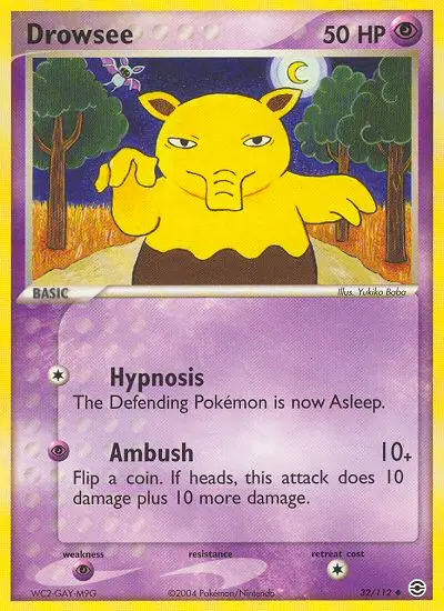 Drowzee, Pokémon card