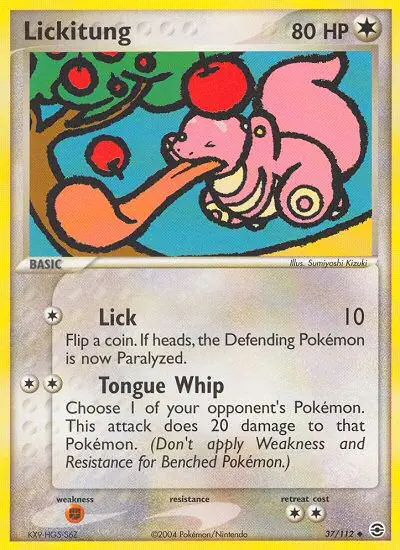 Lickitung, Pokémon card