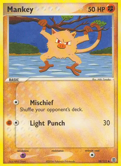 Mankey, Pokémon card