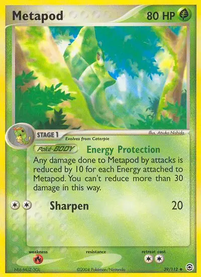 Metapod, Pokémon card