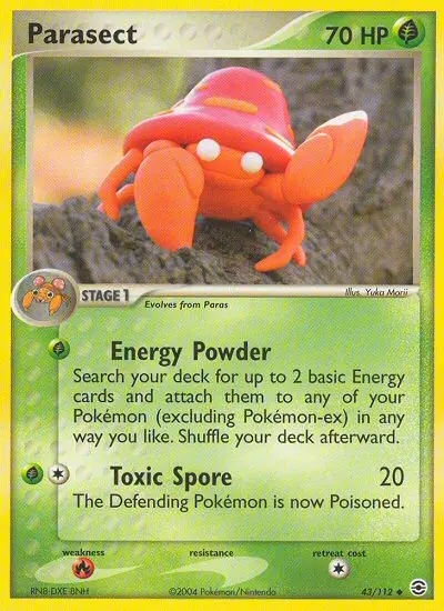 Parasect, Pokémon card